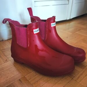 Hunter Women's Original Chelsea Matte Boot, Red, Size 9